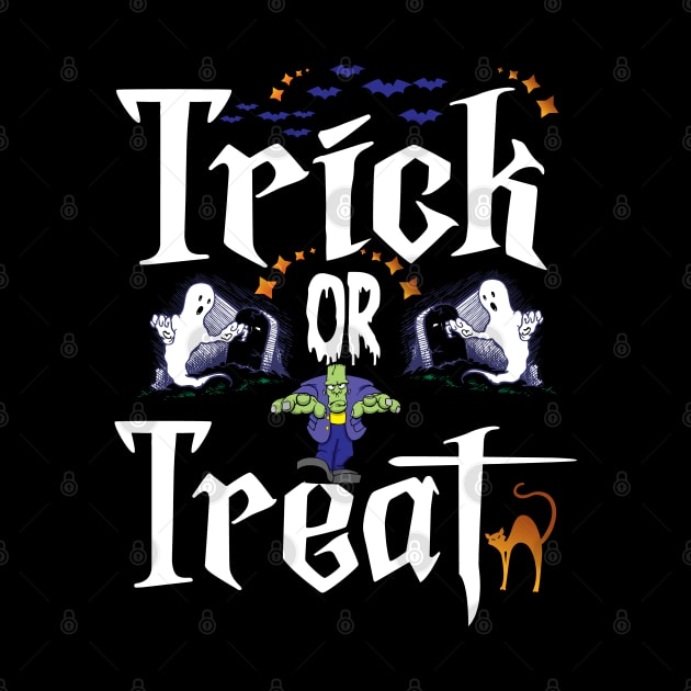 Funny Halloween Trick Or Treat by Merch Manias