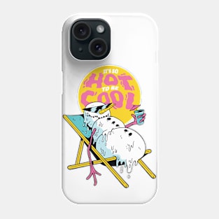 Melting Snowman on the Beach // It's So Hot to Be Cool Phone Case