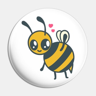 Cute Chubby Bee Drawing Illustration Pin