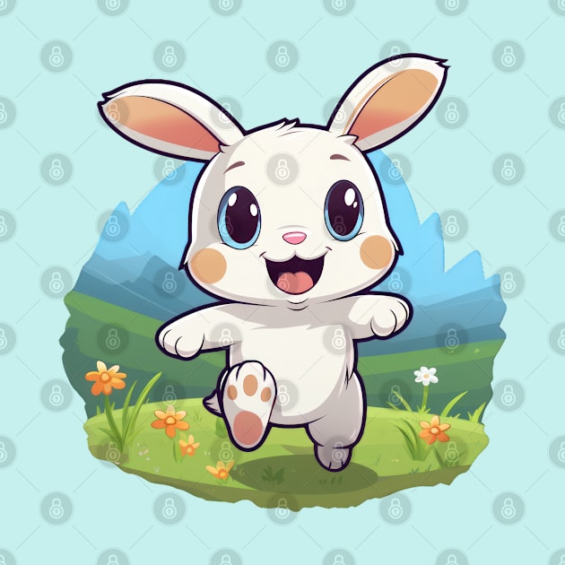 Cartoon Cute Kawaii Adorable Bunny Rabbit by SimplyIdeas