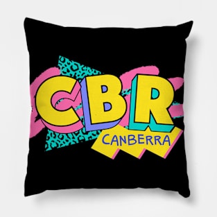 Canberra, Australia Retro 90s Logo Pillow