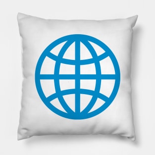 Global Globe Logo Icon Symbol Emoticon Pillow