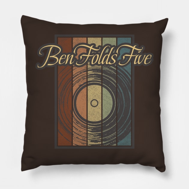 Ben Folds Five Vynil Silhouette Pillow by North Tight Rope