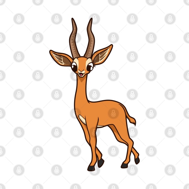 Kawaii Gerenuk by Modern Medieval Design