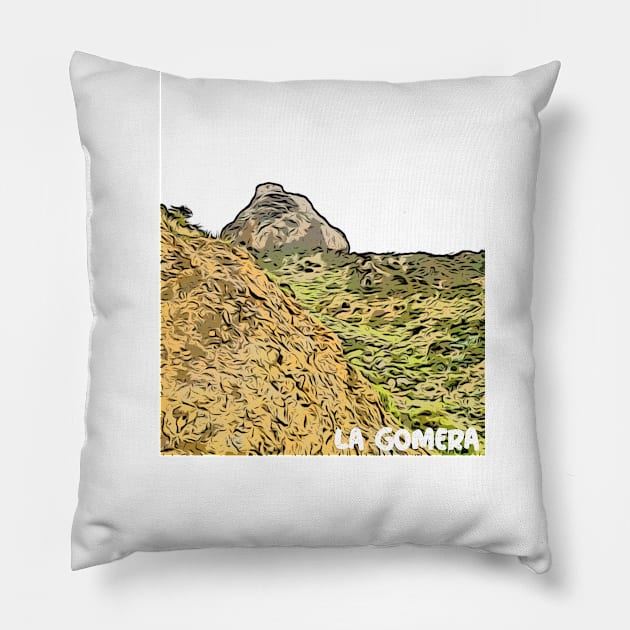 La Gomera landscape Pillow by lagomeratravel