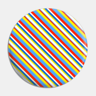 Primary Color Neck Gator Diagonal Stripes Primary Colors Pin