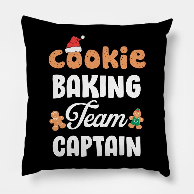 Cookie Baking Team Captain Funny Gingerbread Cookies Christmas Gift Pillow by BadDesignCo