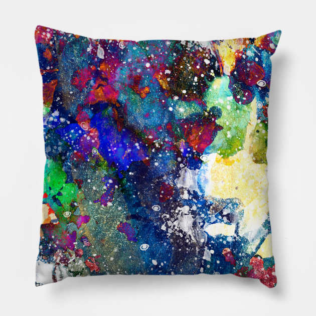 Artsy Blue Pillow by FunFamilyGifts