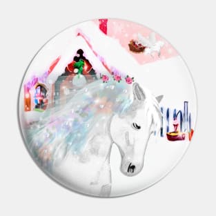 Horse Lovers Christmas Decoration Pin