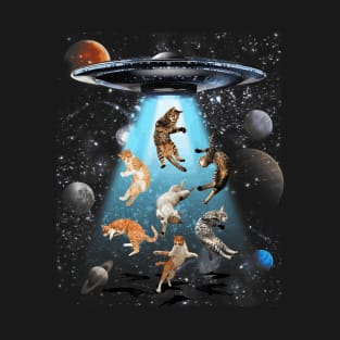 Cutest cats swiming in a galaxy T-Shirt