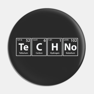 Techno (Te-C-H-No) Periodic Elements Spelling Pin