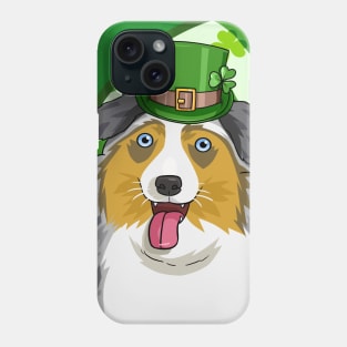 Australian Shepherd Dog St Patricks Day Leprechaun Phone Case