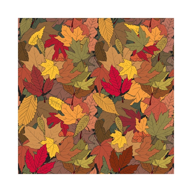 Colorful autumn leaves by B&K