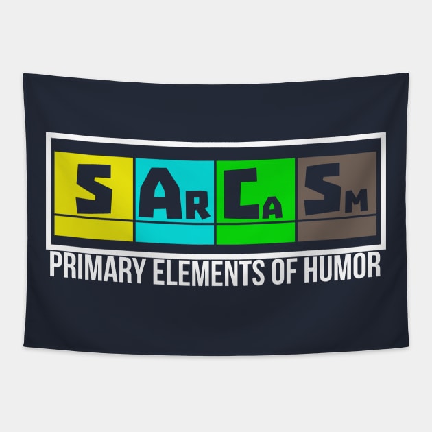 Sarcasm Elements of Humor Periodic Table Tapestry by clothspring