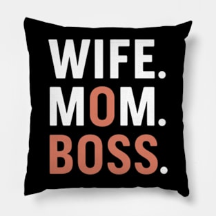 Wife, mom, boss Pillow