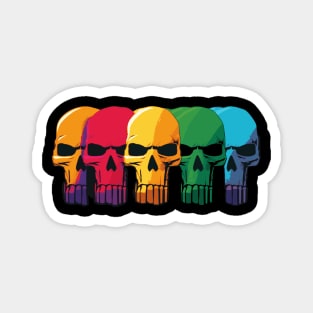 Colorful skulls Magnet