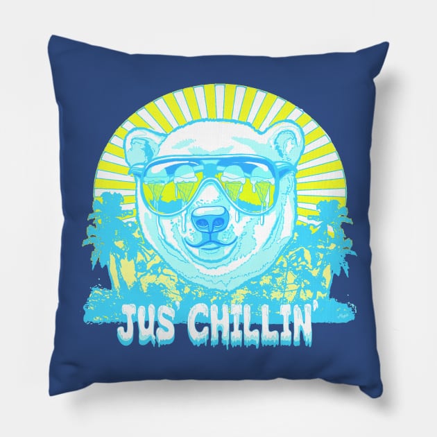 Bear Jus' Chillin' Pillow by Mudge