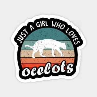 Ocelot Baby Ladies Girls Vintage Retro Style Magnet