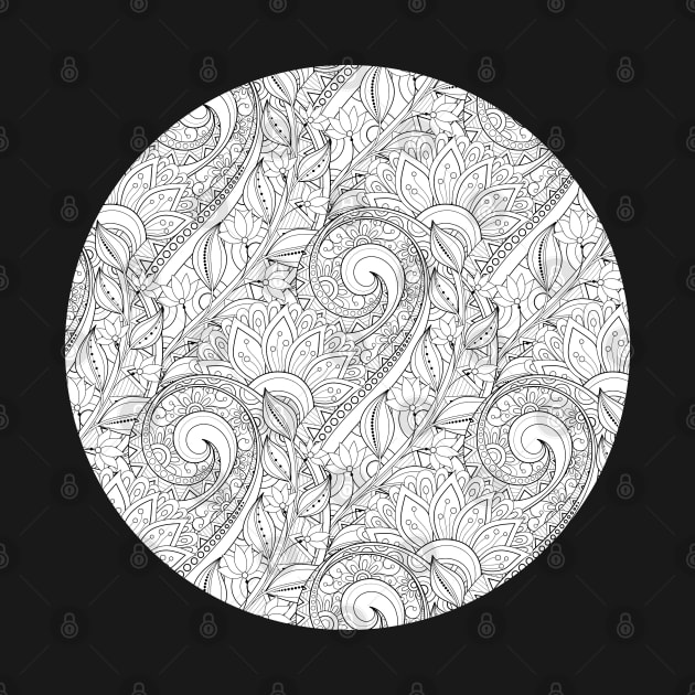 Floral Pattern in Paisley Garden Indian Style by lissantee