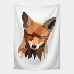 Polygon Fox Tapestry