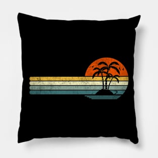 Palm Tree Tropical Beach Pillow