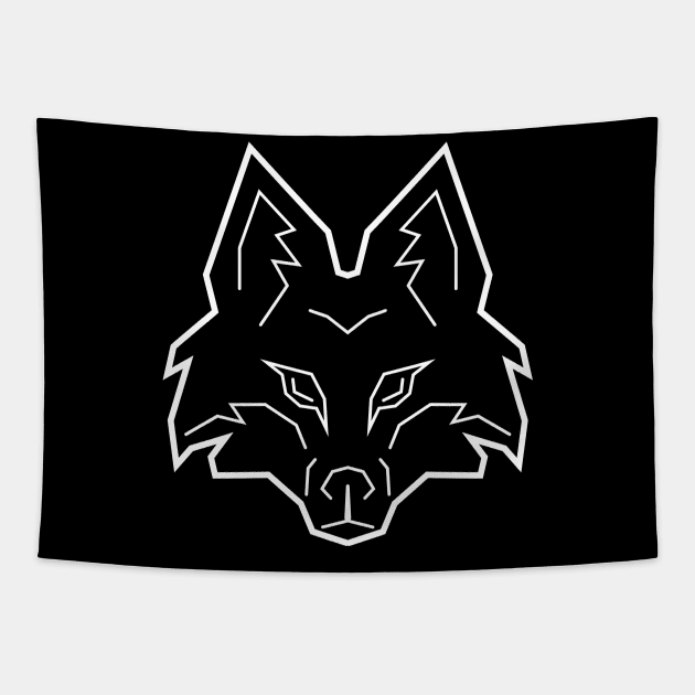 Minimal Wolf Tapestry by ChapDemo