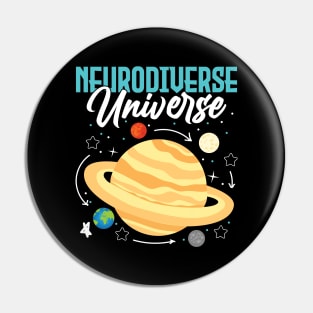Neurodiverse Universe shirt Pin