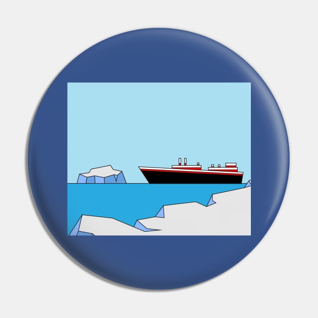 Ships In The Middle Of The Lake Ocean Pin by flofin