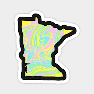 Minnesota home marbled Magnet