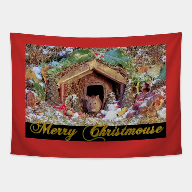 Merry Christmouse card Tapestry by Simon-dell