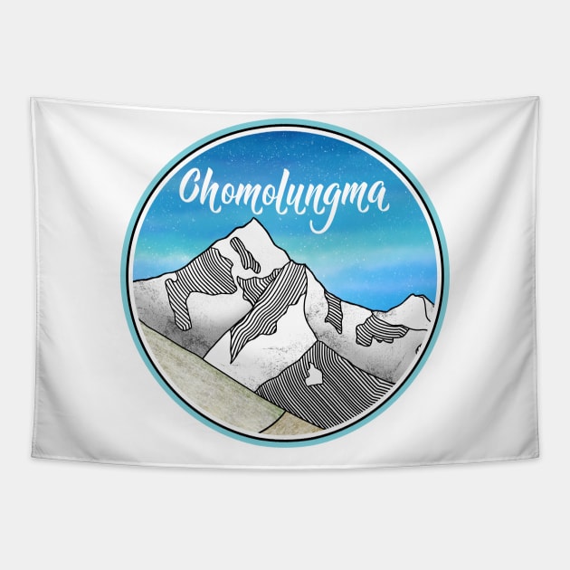 Mount Everest  Chomolungma Tapestry by mailboxdisco