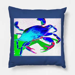 Cyan Crab Pillow