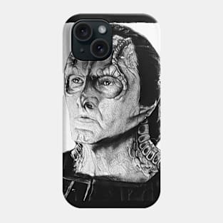 Murder Lizard Spy Perplexed Black and White Portrait Phone Case