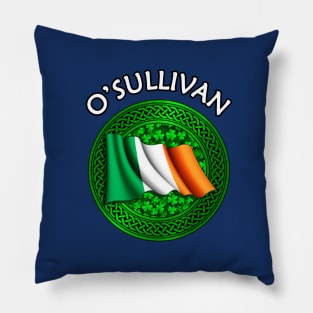 Irish Flag Shamrock Celtic Knot - O'Sullivan Pillow