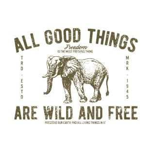 Wild and Free Elephant T-Shirt