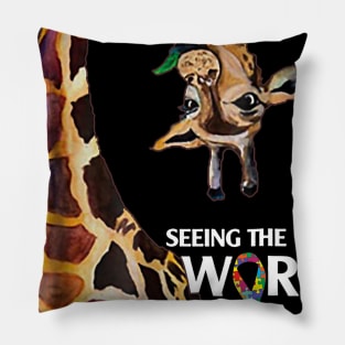 Giraffe Autism Seeing The World From Different Angle Pillow