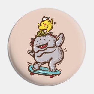 Monsters with Surf skate Pin