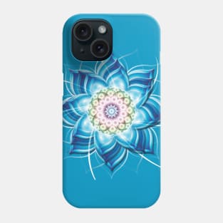 Blu flower mandala Phone Case