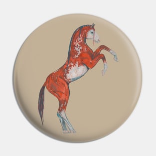 Paint red horse Pin