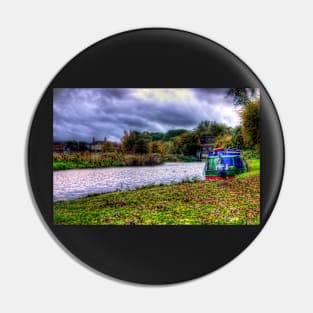 Narrow Boat moored on the river Pin