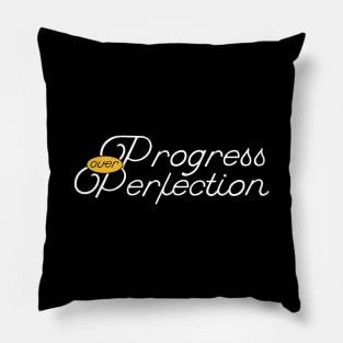 Motivational Progress Over Perfection Back to School Teacher Pillow