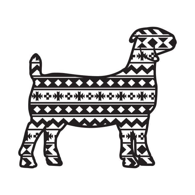 Livestock Boer Goat with Southwest Aztec Pattern by SAMMO