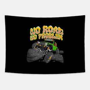 Green Jeep Flex No Road No Problem Tapestry