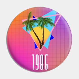 1986 tropical paradise Pin