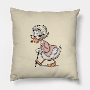 Funny old duck Pillow
