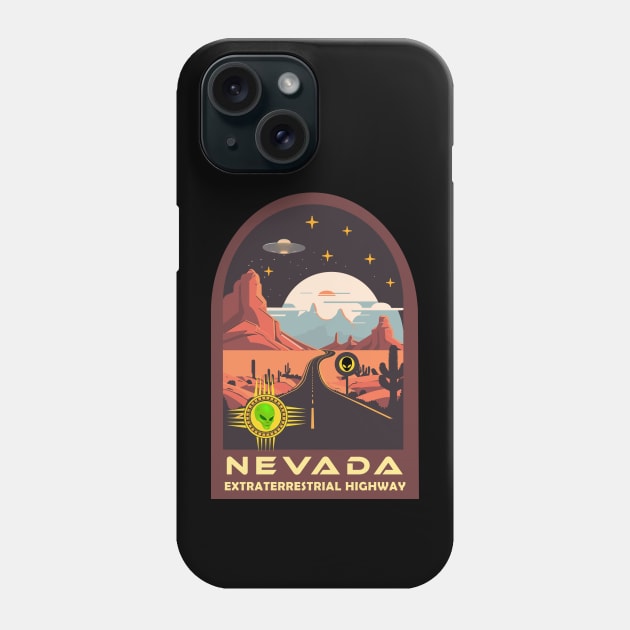 Nevada State | Extraterrestrial Highway Phone Case by antarte