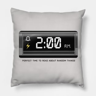 Perfect time to read about random things sarcasm quote Pillow