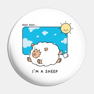 Beep Beep I'm a Sheep Cute Kawaii Doodle Cartoon Pin