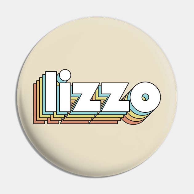 Lizzo - Retro Rainbow Typography Faded Style Pin by Paxnotods