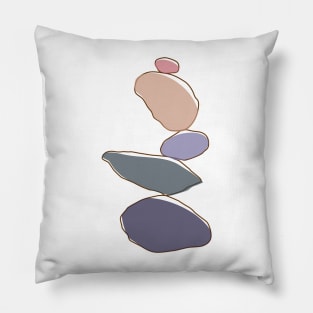 Rujum- Balancing Stones: A Pastel-colored Illustration | Redbubble Pillow